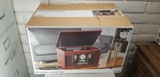 Victrola VTA-204B-MAH Bluetooth Stereo Audio System Record Player Turntable TV