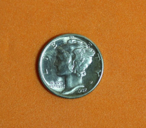 1937 One Mercury Silver Dime #P05768