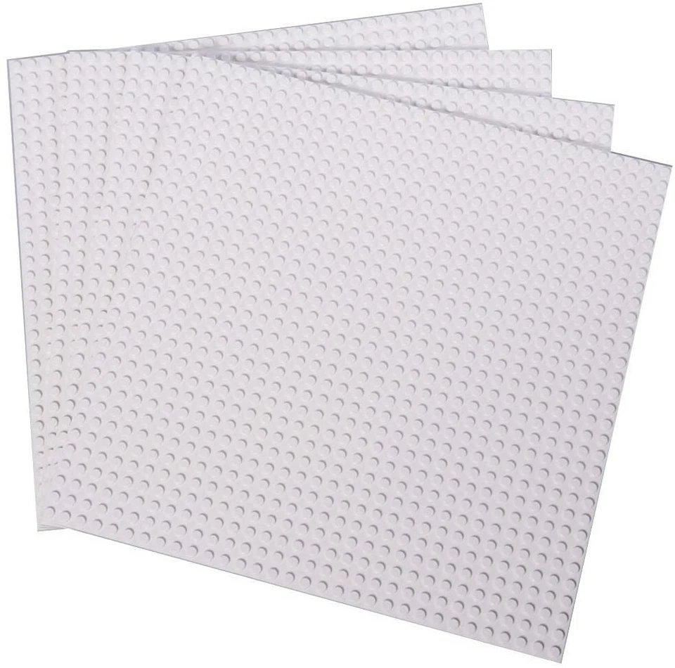 Placas base de construcción 4 piezas grises 10"x10" ladrillos clásicos compatibles con todas las principales marcas Foto 2 de 4