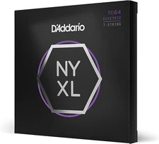 D'Addario NYXL1164  7-String 11-64 Electric Guitar Strings Medium 