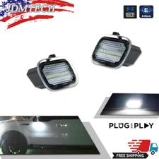 Side Rear View Mirror Puddle White LED Lights For 17-22 Ford F-Series Super Duty
