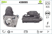 Anlasser Motorino D'avviamento 438095 Valeo FüR Renault Opel Volvo 12V 2,1KW 11Z