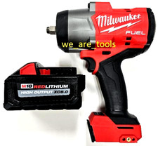 Milwaukee FUEL 2967-20 M18 1/2 Impact Wrench, 1 8.0 AH Battery 1,600 lbs Ring