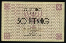 50 pfenig Poland Litzmannstadt Lodz Ghetto 1940 aUNC