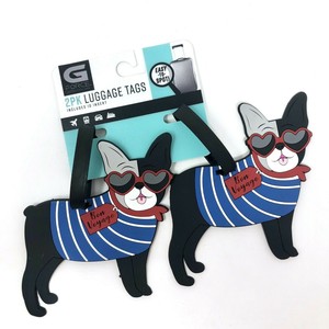 french bulldog luggage tag