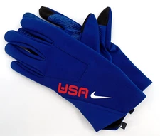 Nike Shield Phenom Running Gloves Women's Team USA Olympics Blue