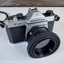 Pentax K1000 SMC 1:2 50mm SLR Film Camera Asahi Opt. Co. 8177592 Parts/untested