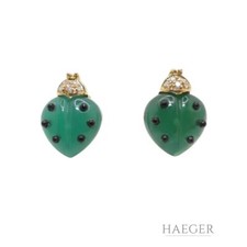 Jade De Grisogono Ohrringe Maikäfer Gelbgold 750/ 18 Karat