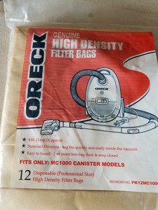 oreck car vacuum bags