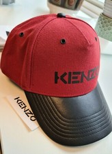 KENZO PARIS 6 panel Baseball  Cap  Red and Black with Kenzo logo  lettering