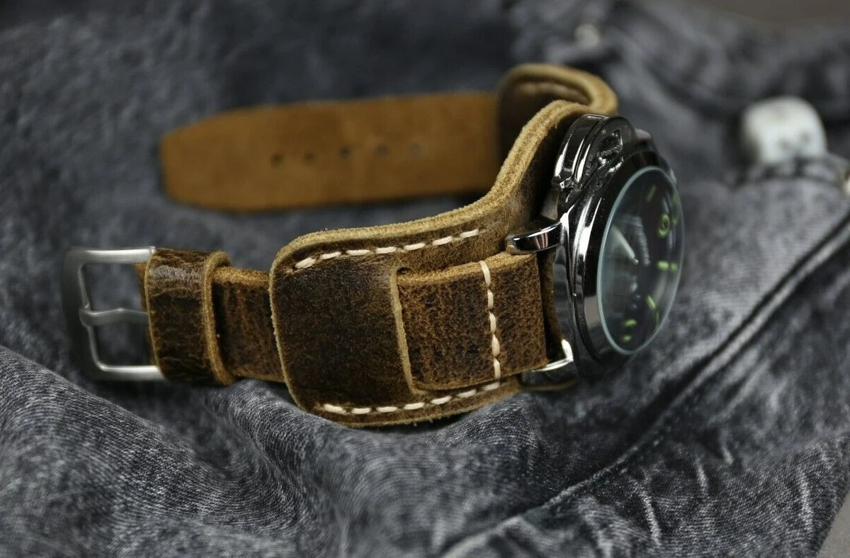 Leather Military Bund Strap