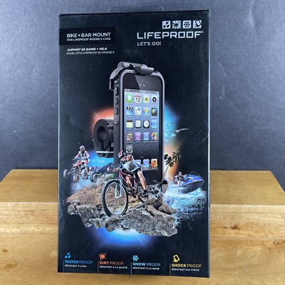 NOS SEALED LifeProof Bike Bar Mount for Iphone 5/5S Case Black