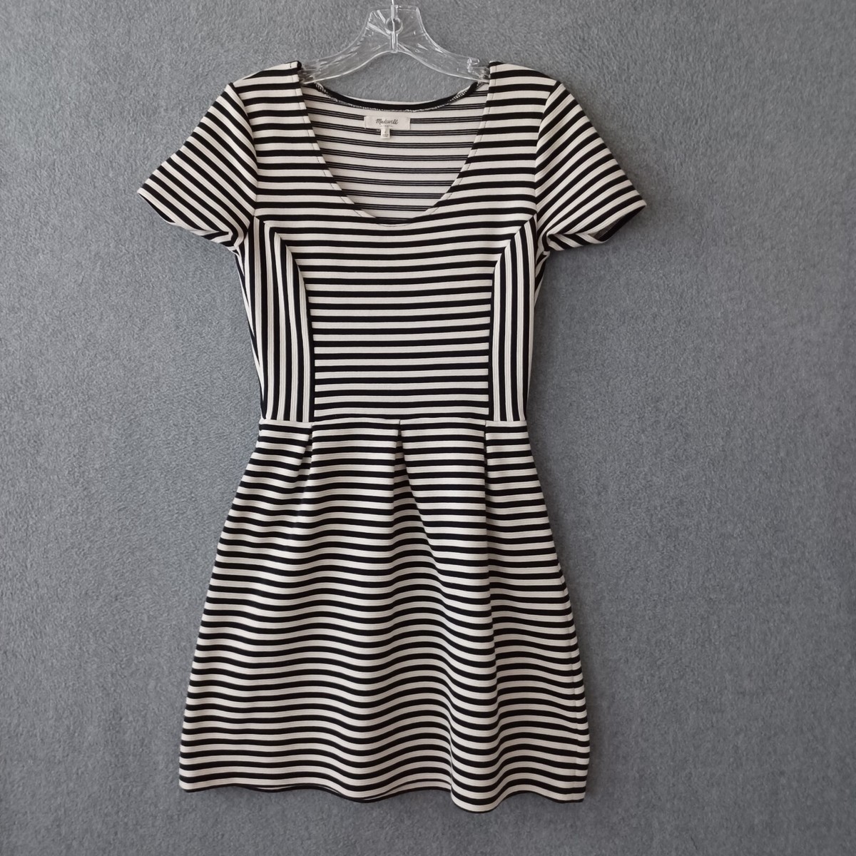 Madewell Dress Womens 2 Multicolor Striped Short Sleeve Casual Midi Dress |  eBay