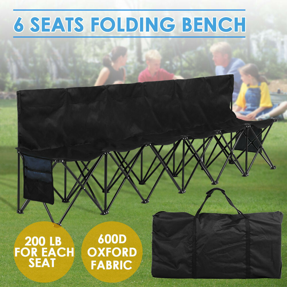 Docred Portable Bench 4/6/9 Seat Soccer Benches for Team, Folding
