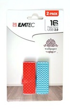 2-Pack Emtec Wallpaper 16GB Flash Drive USB 2.0, Brand New in Package