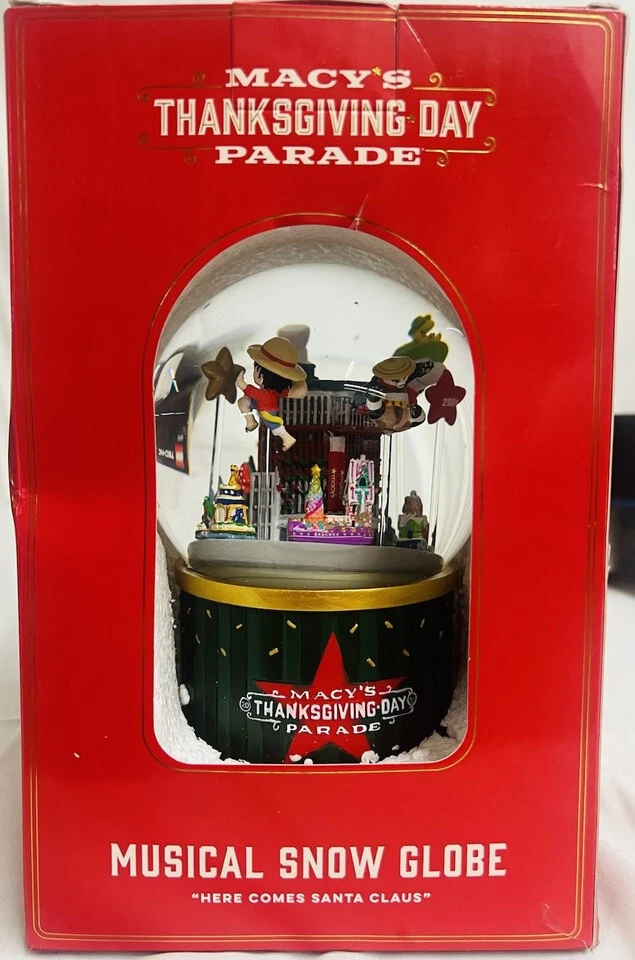 Macy's 2024 Thanksgiving Day Parade Holiday Lane Musical Waterglobe. H2