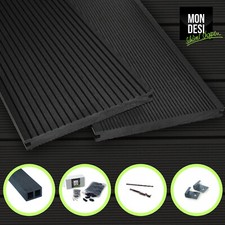 WPC Terrassendielen Breitdielen XL Komplettset 3-5m Länge, 3 Farben 8-90m² Diele