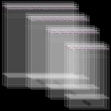 400pcs Clear Plastic Self Sealing Bags with Hang Hole Resealable Storage Celloph