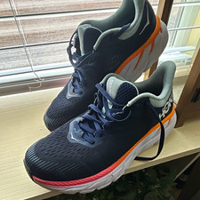 HOKA ONE ONE Mach X 2 Men  s Lace-Up Low Top Running Sneakers Navy/Orange
