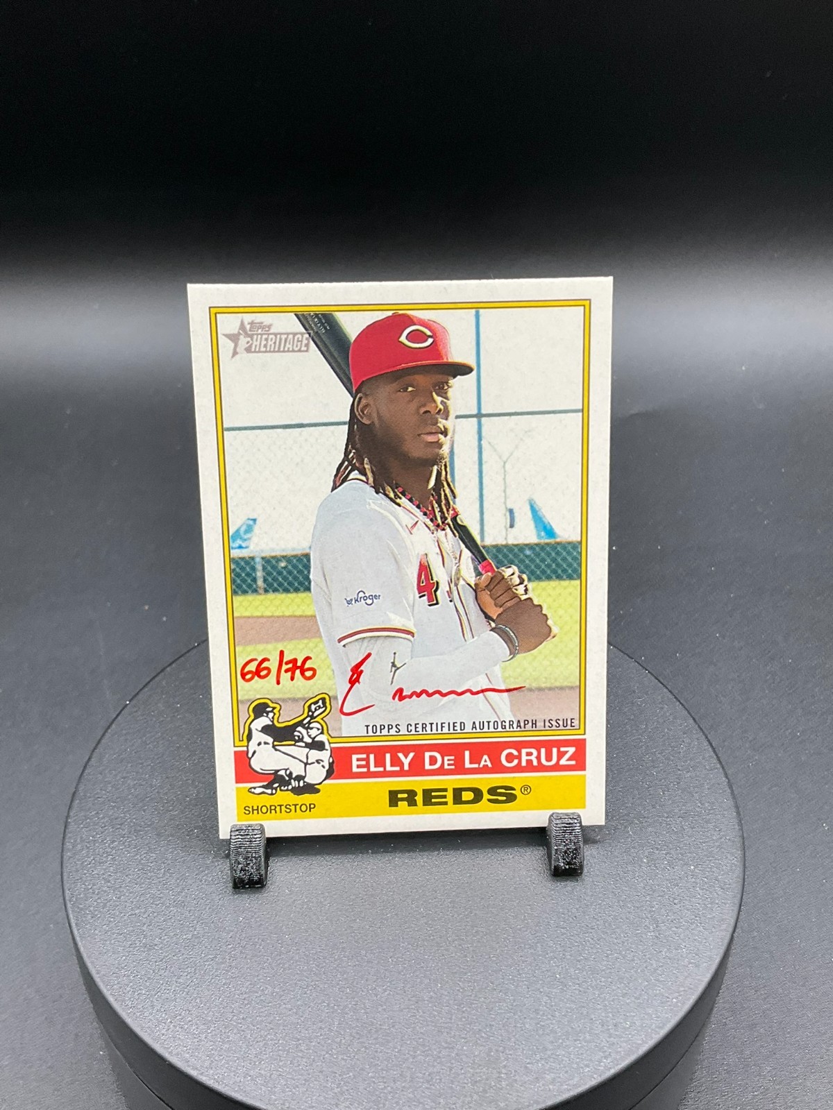 2025 Topps Heritage High Number Elly De La Cruz Real One Auto Red INK 66/76🔥