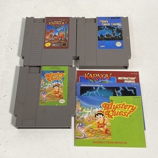 Karnov Milon's Secret Castle Mystery Quest 3 Game Lot Nintendo NES 8 Bit Manuals