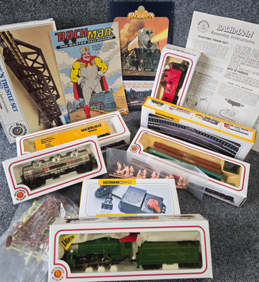 Vintage Bachmann HO Scale Smokey Mountain Express Set Complete Tested Works NOS