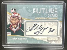 2010-11 In The Game Between The Pipes Auto Anton Khudobin Authentic Goaliegraph
