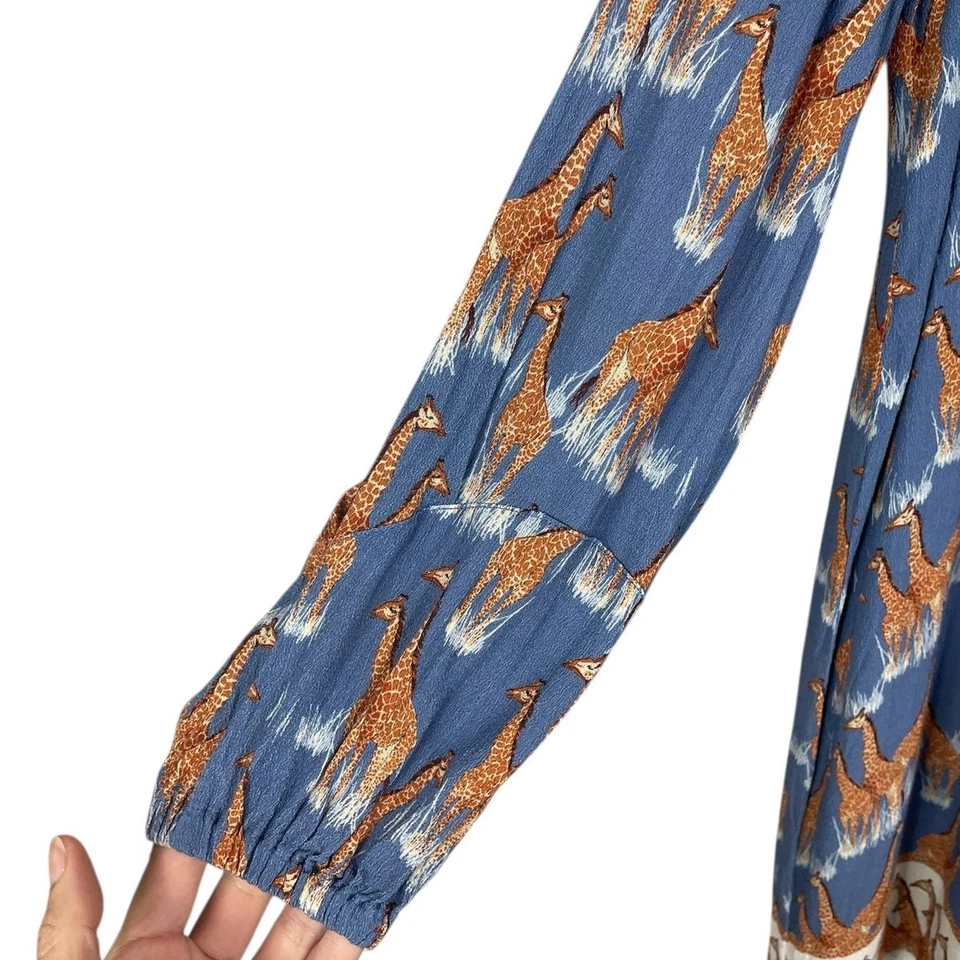 Vestido túnica jirafa Anthropologie Corey Lynn Calter talla pequeña Foto 3 de 4