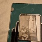 Vtg Art Deco Reverse Glass Picture Frame Black Silver Green Small Desk Decor — photo 6