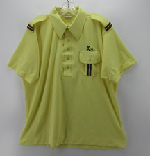 VINTAGE King Louie Polo Shirt Men Large Yellow Bowling 70s Rockabilly USA Len 
