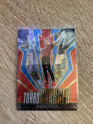 Panini WWE Select 2024 Red Wave Prizm Turbo Charged Grayson Waller /149