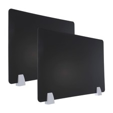 2 Sets 40x60cm Desk Divider Desk Privacy Panel Table Boards Acrylic, Black