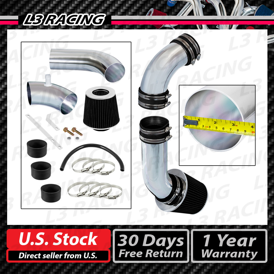 BLACK COLD AIR INTAKE KIT+DRY FILTER FIT FOR 09-11 Hyundi Genesis 4dr Sedan 3.8L