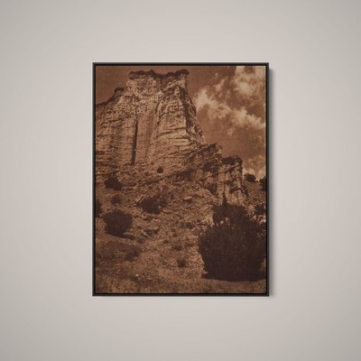 Edward S Curtis - Cave-Dwellings Near Jemez - Art Print on Paper or Canvas