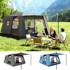 4-6 Man Camping Tent with 2 Bedroom and Porch, 3000mm Waterproof