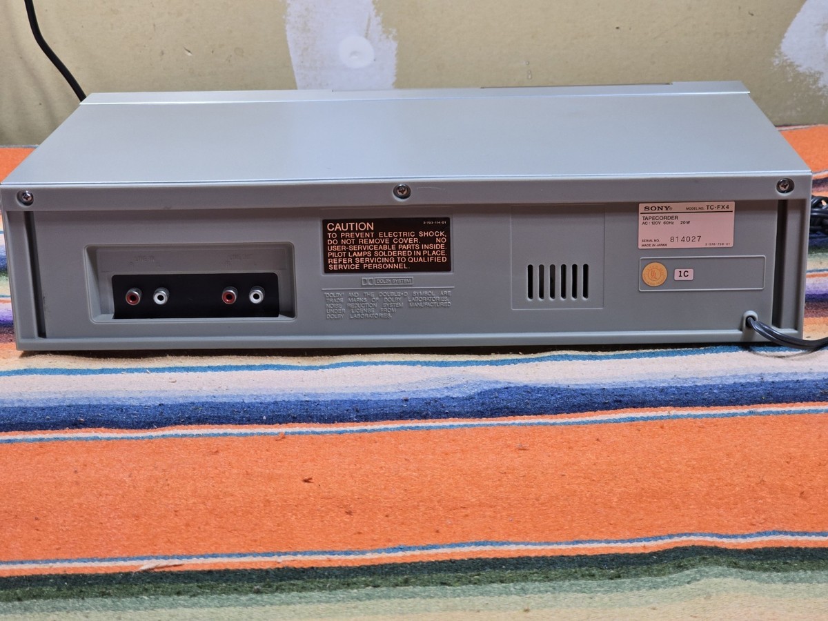 その他 Sony TC-FX4 Vintage 1980's Sony TC-FX4 Silver Stereo Cassette Deck ~ WORKING