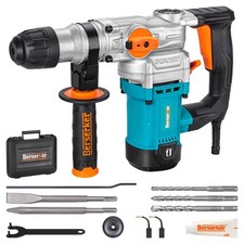 1-1/8" SDS-Plus Rotary Hammer Drill with Safety Clutch,9 Amp 3 Functions Cord...