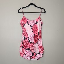 Victoria's Secret Vintage Gold Label 100 Silk Pink Floral Nightie Medium