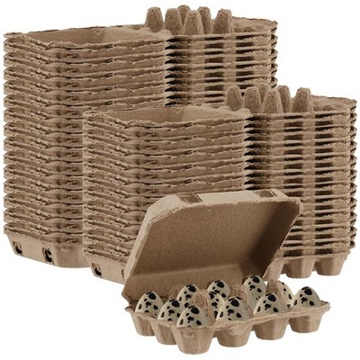 50PCS Quail Egg Cartons 12 Count Paper Pulp Egg Holder Bulk Farm Fresh Storage