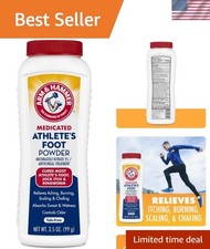 Dual-Action Athlete's Foot Powder with Baking Soda - 3.5 oz Antifungal Formula