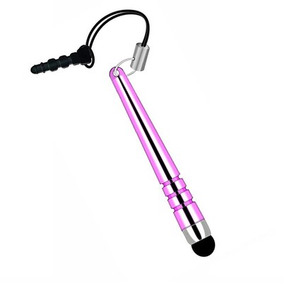Pink Stylus Touch Pen Aluminum Compact for Cell Phones