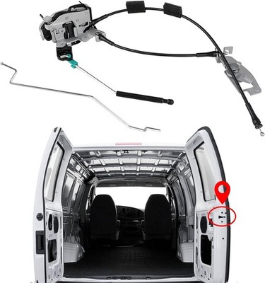 Rear Door Latch Cable & Rod for Ford E150 E250 E350 Right Back Door Latch Lock A