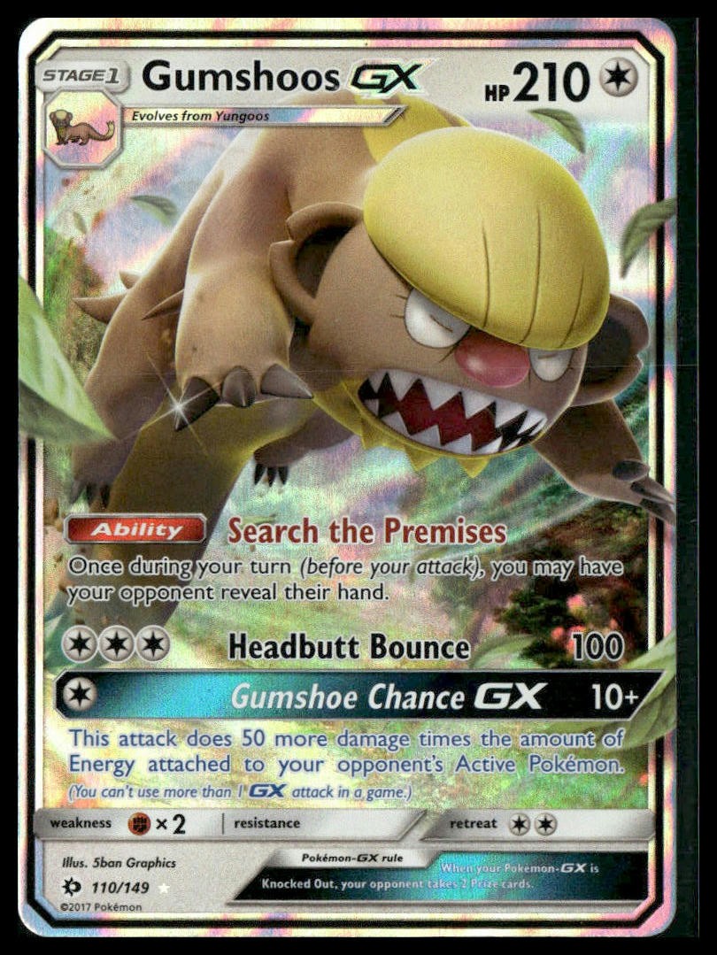 Gumshoos GX #110/149 SM Base Set LP