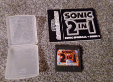 Sonic 2 in 1  Cartridge Only Sega Game Gear with manual