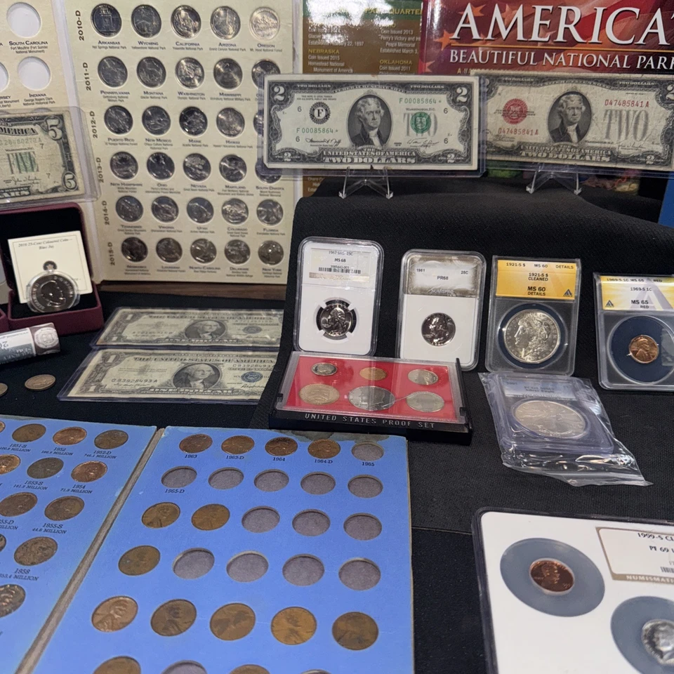 Coin Collection Moving Sale Multiple Estate sales Flying Eagles Morgan Silver  $ - Image 3 of 4