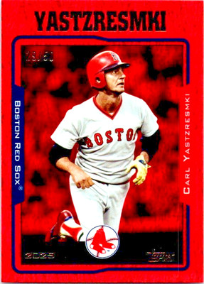 ERROR CARD Carl Yastrzemski /50 NAME SPELLED WRONG 2025 Topps Archives Red Foil