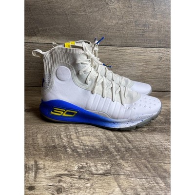 Under Armour Curry 4 More Dubs 1298306-100 Men 12 Basketball Shoes White Sneaker