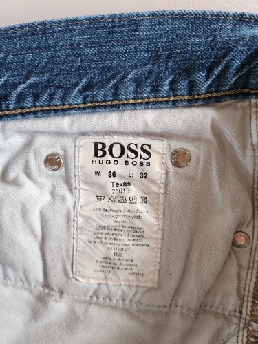 Hugo Boss Texas Jeans Herren W36 L32 Blau Denim Regular Straight Zip Fly - Bild 6 von 8