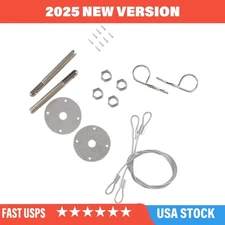 1 Set New Universal Stainless Steel Hood Pins / Bonnet Lock Pin Kit