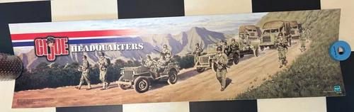 2001 Hasbro G.I. JOE HEADQUARTERS Toys-R-Us Store Promo Display 12.5"x47.5" RARE